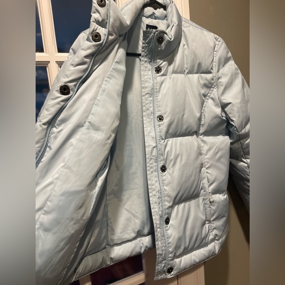 Women’s GAP down filled powder blue color puffer jacket. - Picture 2 of 11